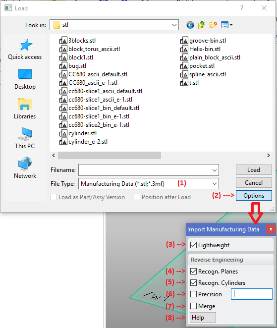 Load STL Dialog